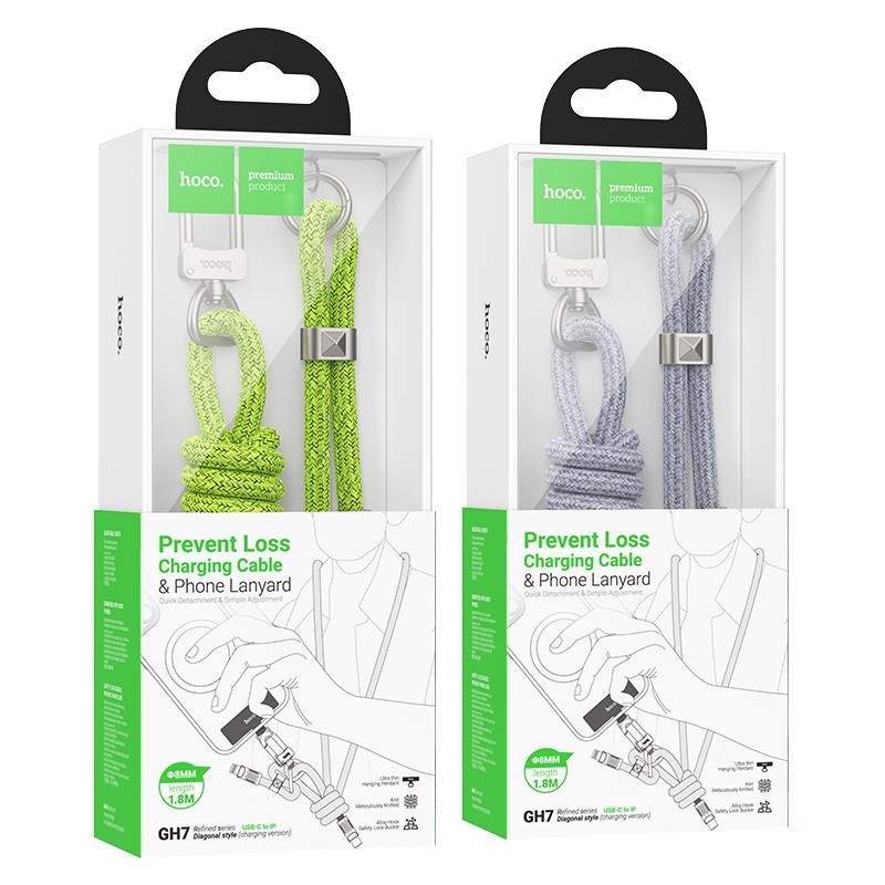 Cable y Cordón/Collar de Carga Tipo C a Lightning Hoco GH7