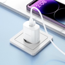 Borofone BA82A 25W Fast Charger with Lightning Cable | CDC Tecno