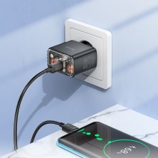 Cargador Rápido Hoco CS43A 45W | Doble USB-C | Cable Tipo-C Incluido