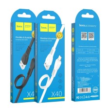 Hoco X40 Noah Lightning Cable 1m – Fast Charging and High Resistance