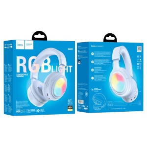 Hoco W48 Headphones | Bluetooth 5.3, 46H Playtime, and RGB Lighting