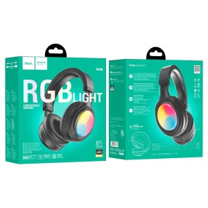 Audífonos Hoco W48 | Bluetooth 5.3, 46H de Autonomía y Luces RGB