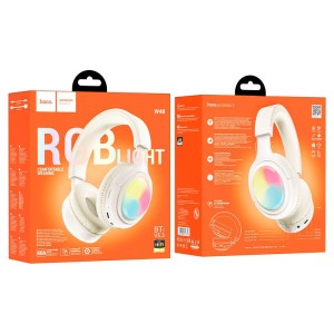 Hoco W48 Headphones | Bluetooth 5.3, 46H Playtime, and RGB Lighting