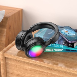 Hoco W48 Headphones | Bluetooth 5.3, 46H Playtime, and RGB Lighting