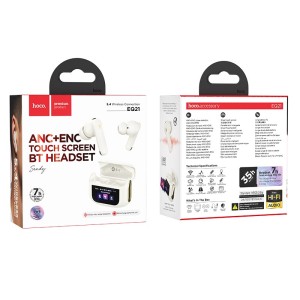Hoco EQ21 Sandy | TWS Earbuds with ANC, ENC, and LED Display