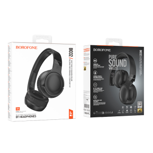 Audífonos Bluetooth Borofone BO32 | Sonido Inalámbrico 8H + AUX + TF