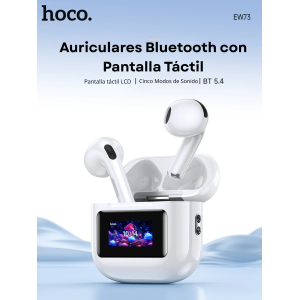 HOCO EW73 Bluetooth Headphones | Premium Sound + LED Touch Screen