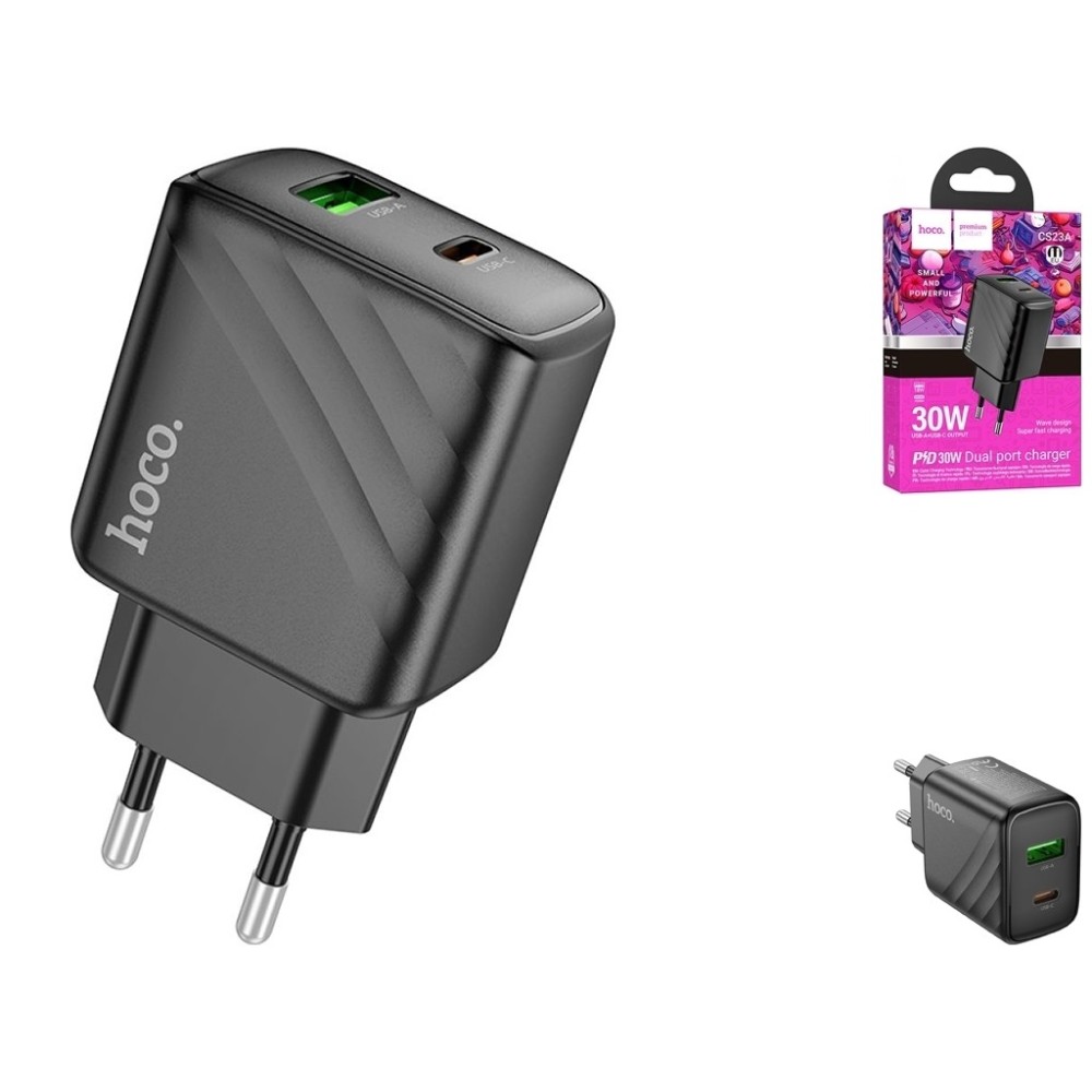 Hoco CS23A Dual Type C PD 30W + USB QC3.0 Adapter Charger Wireless
