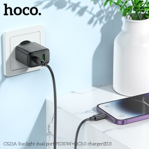 Cargador Hoco CS23A 30W PD+QC | Doble Puerto Rápido