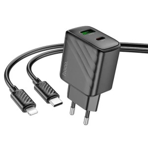 Cargador Rápido Hoco CS23A PD30W + Cable Lightning 1m
