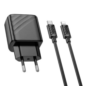 Cargador Rápido Hoco CS23A PD30W + Cable Lightning 1m