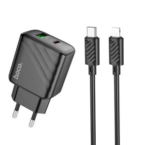 Cargador Rápido Hoco CS23A PD30W + Cable Lightning 1m