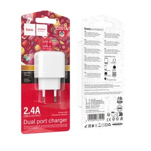 Hoco CS51A 12W Dual USB Charger | Compact and Safe
