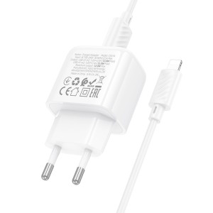 Hoco CS51A 2-USB Charger + Lightning Cable | Fast and Safe Charging