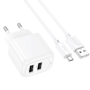 Hoco CS51A 2USB Charger + 12W MicroUSB Cable