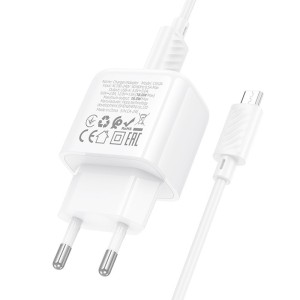 Cargador Hoco CS52A 18W con Cable MicroUSB | Carga Rápida QC3.0