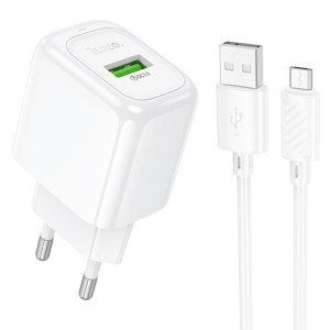 Cargador Hoco CS52A 18W con Cable MicroUSB | Carga Rápida QC3.0