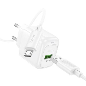 Cargador Hoco CS52A 18W con Cable MicroUSB | Carga Rápida QC3.0
