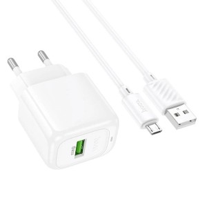 Cargador Hoco CS52A 18W con Cable MicroUSB | Carga Rápida QC3.0