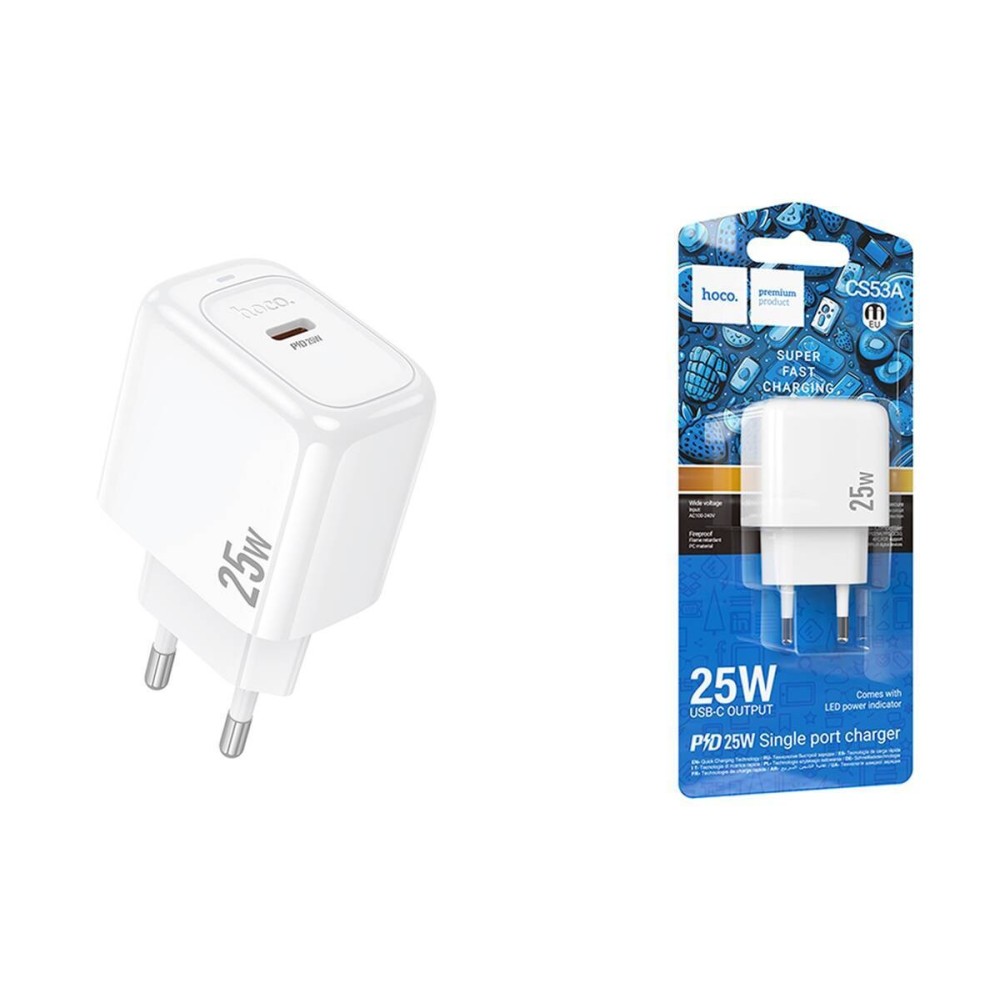 Cargador Adaptador Sin Cable Tipo C Hoco CS53A 25W