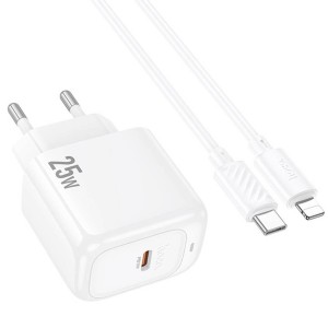 Hoco CS53A PD 25W Fast Charger + Lightning Cable | Compatible with iPhone