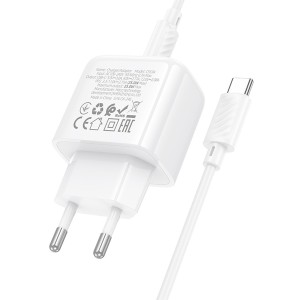 Hoco CS53A 25W Fast Charger + USB-C Cable | Compact and Efficient