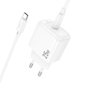 Hoco CS53A 25W Fast Charger + USB-C Cable | Compact and Efficient