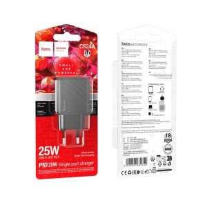 Cargador Hoco CS24A 25W USB-C | Adaptador de carga rápida sin cable