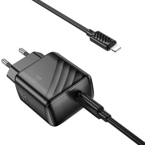 Hoco CS24A 25W Charger with Lightning Cable | Fast Charging for iPhone