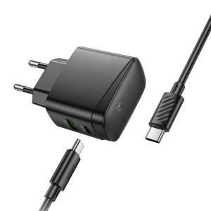 Hoco CS61A 30W Fast Charger with Type-C Cable | Dual USB Port