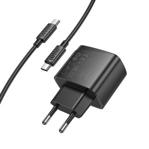 Hoco CS61A 30W Fast Charger with Type-C Cable | Dual USB Port