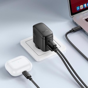 Cargador Rápido HOCO CS63A 65W USB-C + USB-A | Potente y Seguro