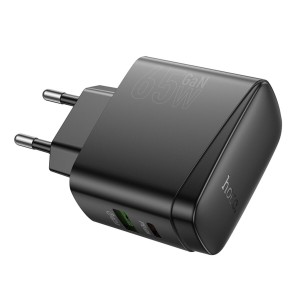 Cargador Rápido HOCO CS63A 65W USB-C + USB-A | Potente y Seguro
