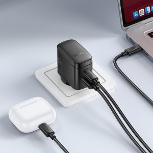 HOCO CS63A 65W Fast Charger + Type-C to Type-C Cable | USB-C + USB-A