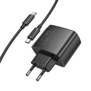 HOCO CS63A 65W Fast Charger + Type-C to Type-C Cable | USB-C + USB-A