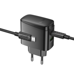 HOCO CS63A 65W Fast Charger + Type-C to Type-C Cable | USB-C + USB-A