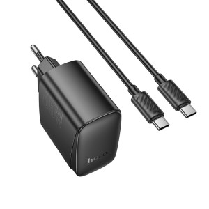 HOCO CS63A 65W Fast Charger + Type-C to Type-C Cable | USB-C + USB-A