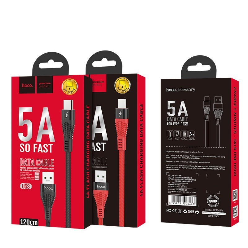Cable USB a Tipo C Hoco U53 5A