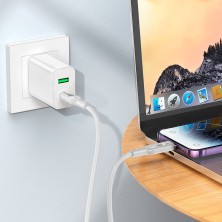 Hoco U120 Type-C to Lightning PD 27W Cable – Fast Charging and Elegant Design
