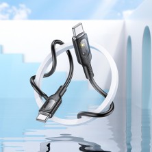 Hoco U120 Type-C to Type-C Cable 60W - Fast Charging and Smart Shutdown