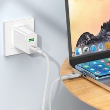 Hoco U120 Type-C to Type-C Cable 60W - Fast Charging and Smart Shutdown