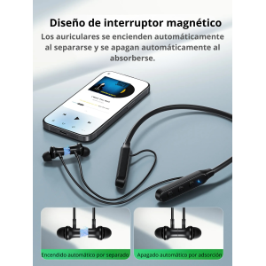 Audífonos Bluetooth Deportivos Hoco ES74 – 30h de batería, Neckband Magnético
