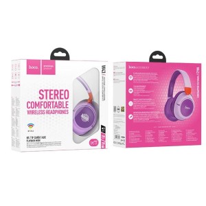 Audífonos Bluetooth Hoco W43 – HiFi, 25h, AUX y TF Card