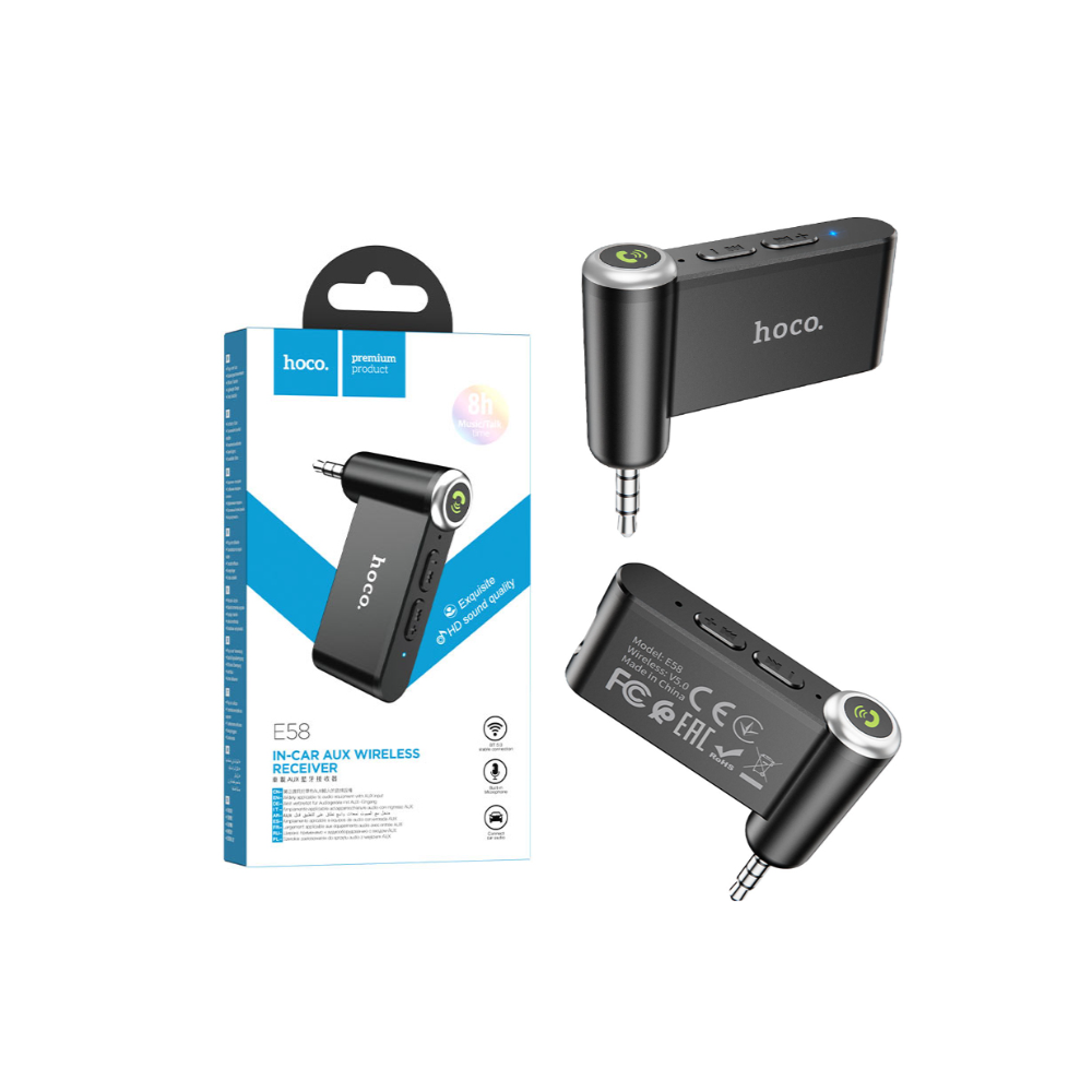 Receptor Bluetooth para Auto Transmisor Auxiliar Hoco E58