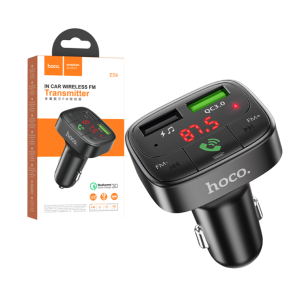 Transmisor FM Bluetooth Hoco E59 con Carga Rápida USB QC 3.0