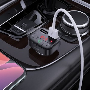 Transmisor FM Bluetooth Hoco E59 con Carga Rápida USB QC 3.0