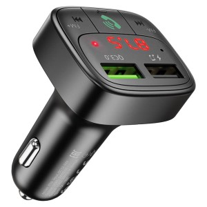 Hoco E59 Bluetooth FM Transmitter with QC 3.0 USB Fast Charging