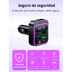 Hoco E85 38W Car Charger with Bluetooth & FM | PD/QC Fast Charging