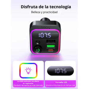 Hoco E85 38W Car Charger with Bluetooth & FM | PD/QC Fast Charging