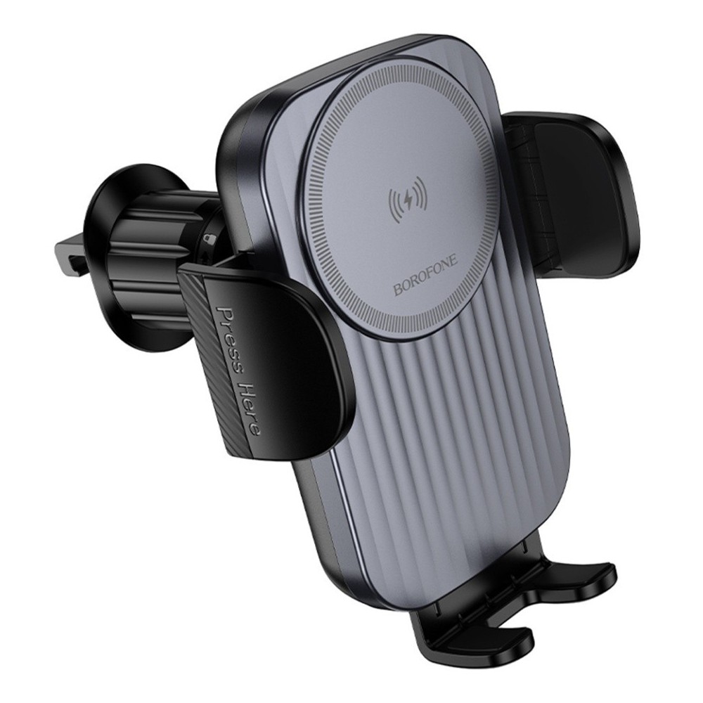 Borofone BH221 15W Wireless Charging Car Mount with Grille Clamping Arm